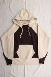 FREEWHEELERS / "AFTER HOODED SWEAT SHIRT RAGLAN SLEEVE" (#2434009,JET BLACK × DRY CREAM)