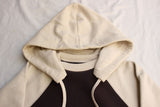 FREEWHEELERS / "AFTER HOODED SWEAT SHIRT RAGLAN SLEEVE" (#2434009,JET BLACK × DRY CREAM)