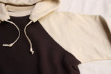 FREEWHEELERS / "AFTER HOODED SWEAT SHIRT RAGLAN SLEEVE" (#2434009,JET BLACK × DRY CREAM)
