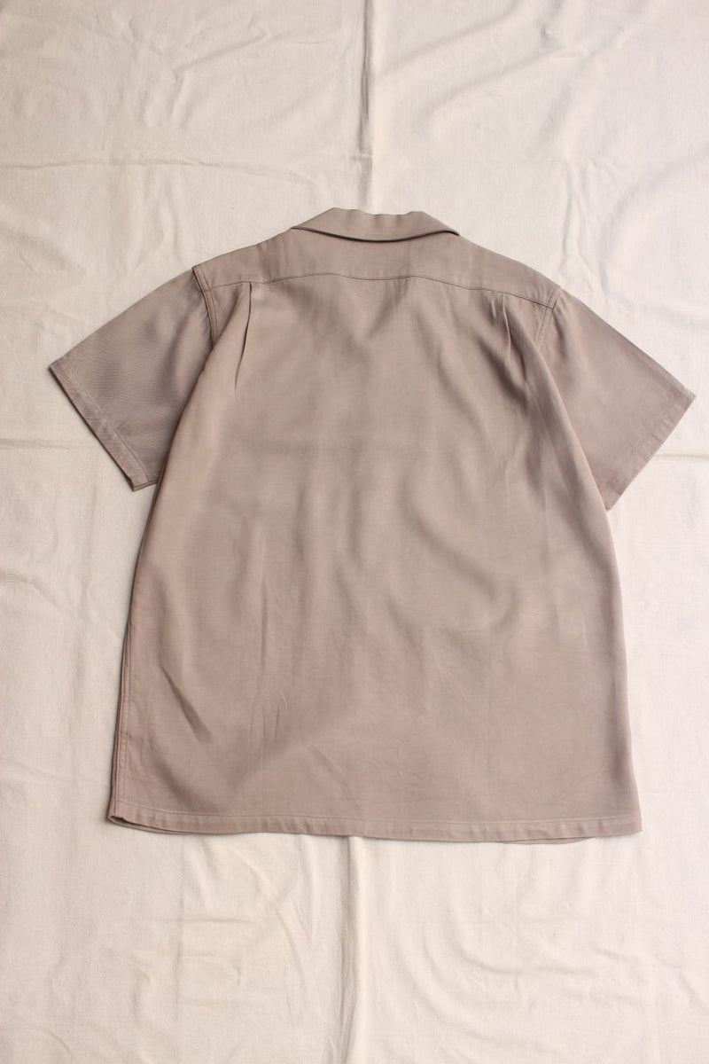 ADJUSTABLE COSTUME / RAYON TWILL S/S OPEN SHIRT (AS-114,GRAY