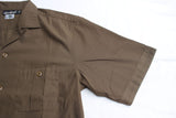 FREEWHEELERS / "Brucie" OPEN COLLARED SHORT SLEEVE SHIRT (#2523007,DARK OLIVE)