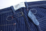 FREEWHEELERS / "LONGSHOREMAN" OVERALLS (#2512001,INDIGO WABASH STRIPE)