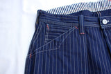 FREEWHEELERS / "LONGSHOREMAN" OVERALLS (#2512001,INDIGO WABASH STRIPE)