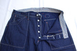 FREEWHEELERS / "LONGSHOREMAN" OVERALLS (#2512001,INDIGO WABASH STRIPE)