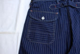 FREEWHEELERS / "LONGSHOREMAN" OVERALLS (#2512001,INDIGO WABASH STRIPE)