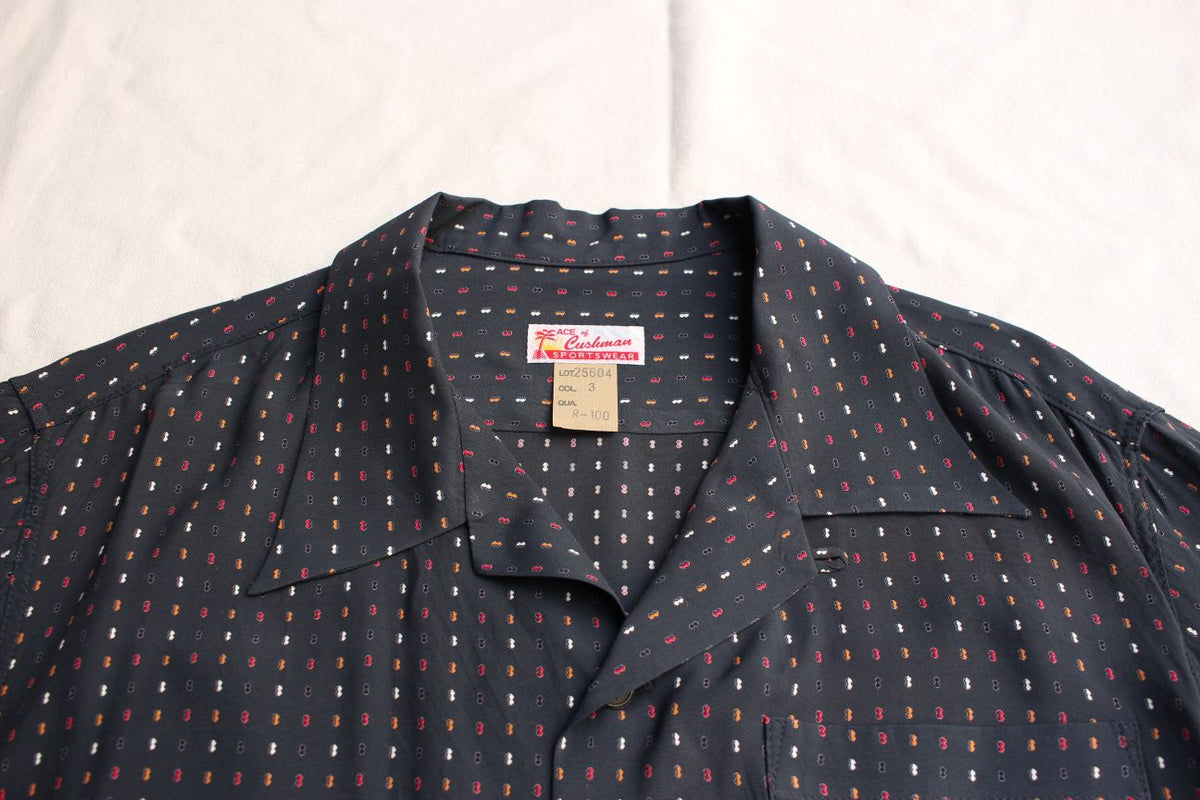 Cushman / RAYON CREST PRINT SHIRT (25604,BLACK) – McFly
