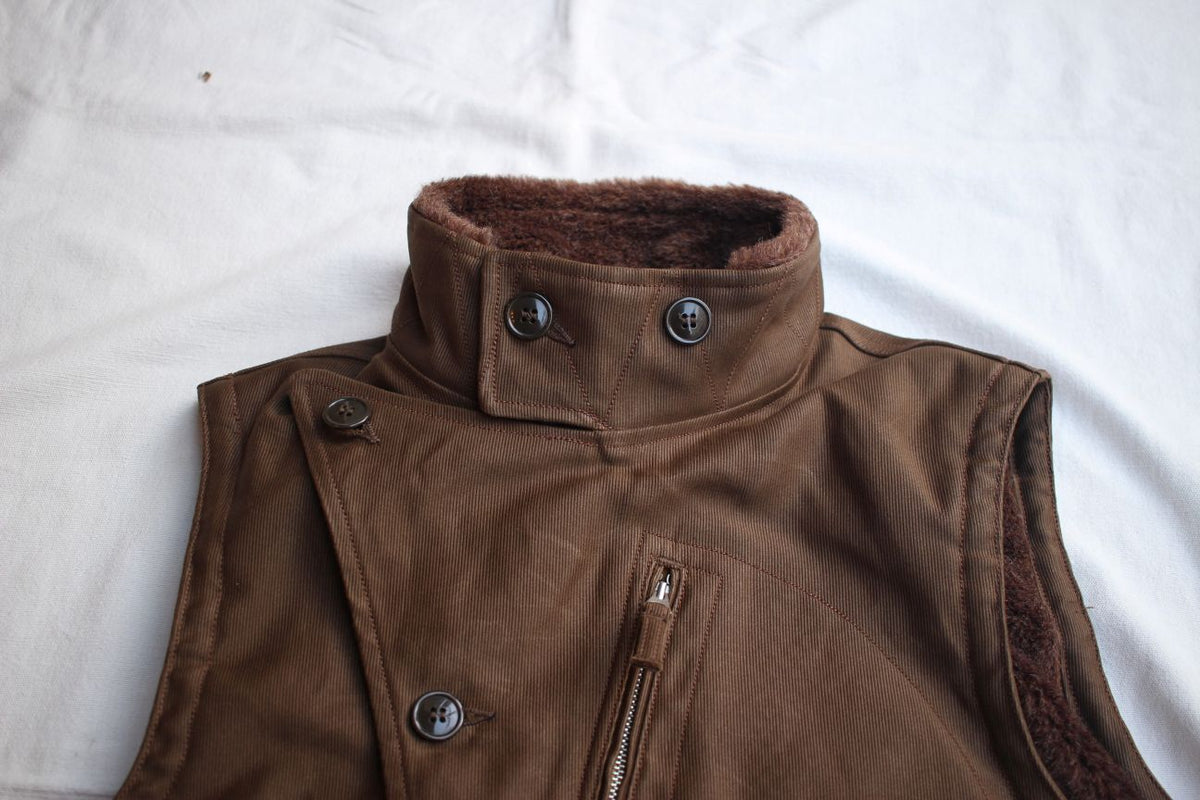 FREEWHEELERS / WINTER AVIATORS' VEST (#2531006,DARK RED BEIGE