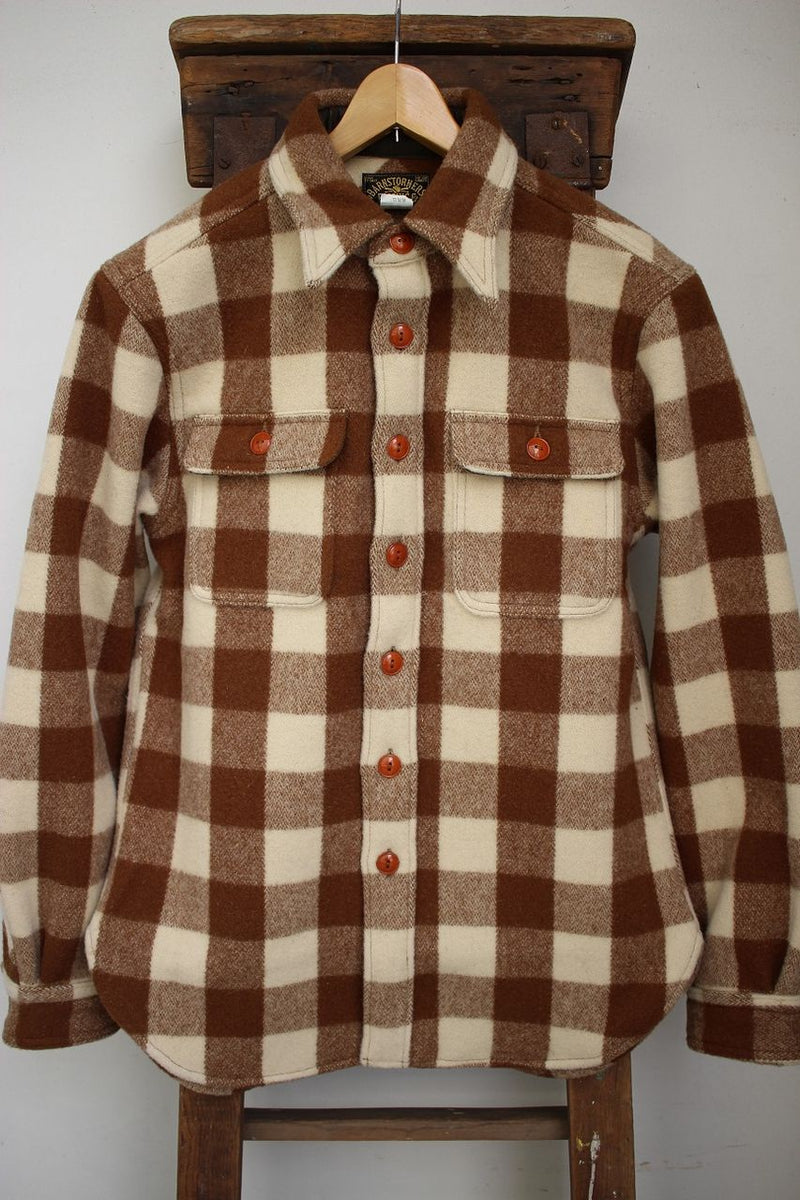 BARNSTORMERS / Buff. Plaid Camper's Shirt (S16-01,KHAKI