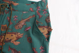 FREEWHEELERS / "ADVENTURE COLLECTION" OUTDOOR SHORTS (#2022026,ANCIENT MONSTERS PRINT DEEP TEAL GREEN)