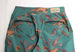 FREEWHEELERS / "ADVENTURE COLLECTION" OUTDOOR SHORTS (#2022026,ANCIENT MONSTERS PRINT DEEP TEAL GREEN)