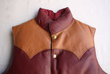 Rainbow Country / ALL LEATHER DOWN VEST (RCL-10037HC,WINE) / 2015 model