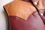 Rainbow Country / ALL LEATHER DOWN VEST (RCL-10037HC,WINE) / 2015 model