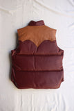 Rainbow Country / ALL LEATHER DOWN VEST (RCL-10037HC,WINE) / 2015 model