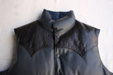 Rainbow Country / ALL LEATHER DOWN VEST (RCL-10037HC,NAVY) / 2016 model