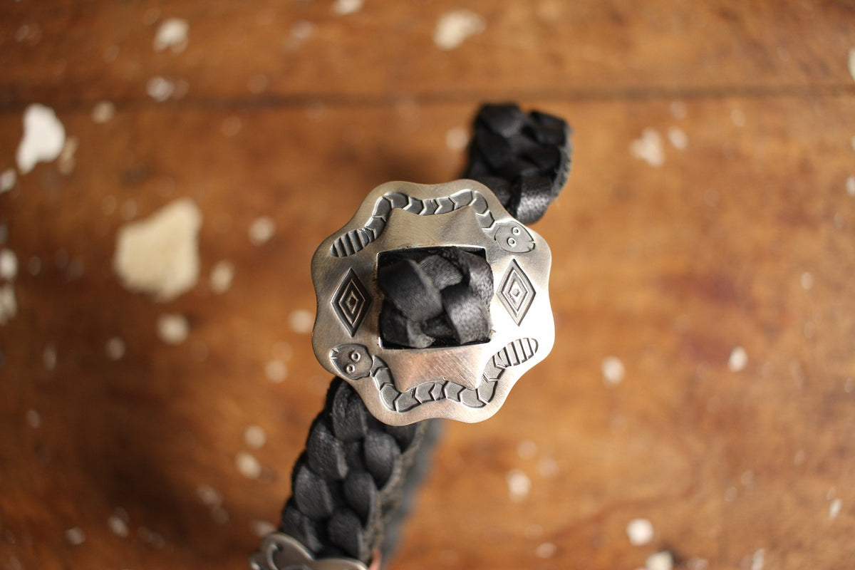 バーンストーマーズ　ブレスレット BARNSTORMERS / Mid 1960s Cowhide Braided Bracelet,Sterling
