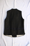 FREEWHEELERS / "Cummings" DOUBLE BREASTED NOTCHED COLLAR VEST (#1231022,GRAINED DARK GREEN)