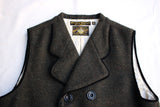FREEWHEELERS / "Cummings" DOUBLE BREASTED NOTCHED COLLAR VEST (#1231022,GRAINED DARK GREEN)