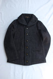 FREEWHEELERS / "EBBETS FIELD" COAT (#2031015,GRAINED BLACK STRIPE × BLACK)