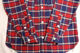 FREEWHEELERS / "ENGINEER" WORK SHIRT (#2133003,DARK BLUE × DARK RED × CREAM)