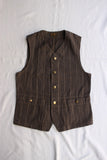 FREEWHEELERS / "GANDY DANCER" VEST (#2021007,GRAINED BROWN STRIPE)