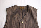FREEWHEELERS / "GANDY DANCER" VEST (#2021007,GRAINED BROWN STRIPE)