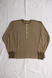 FREEWHEELERS / "HENLEY NECK LONG SLEEVE SHIRT" VINTAGE STYLE HYBRID UNDERWEAR (#2136001,ALPHA GREEN × OLVE DRAB)