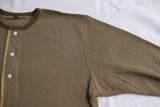 FREEWHEELERS / "HENLEY NECK LONG SLEEVE SHIRT" VINTAGE STYLE HYBRID UNDERWEAR (#2136001,ALPHA GREEN × OLVE DRAB)