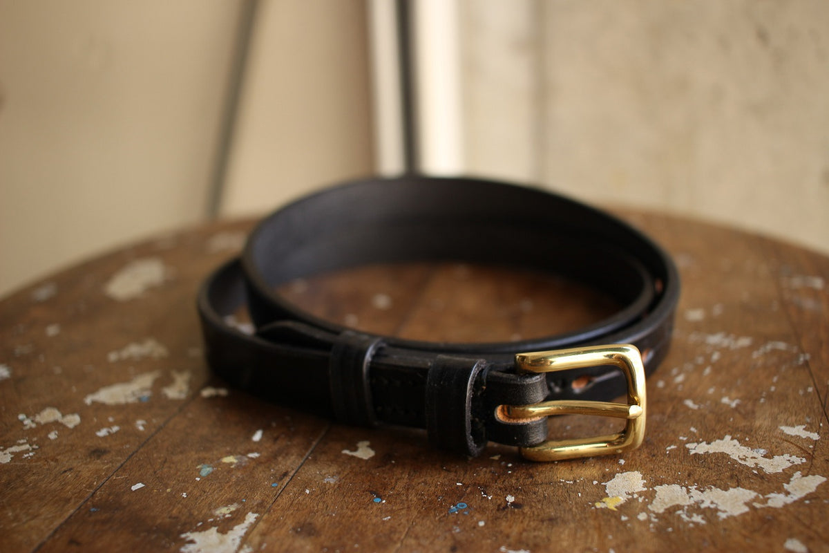 JABEZ CLIFF / STIRRUP LEATHER BELT 2cm (BLACK) – McFly Online Store