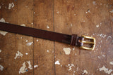 JABEZ CLIFF / STIRRUP LEATHER BELT 2cm (BROWN)
