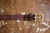 JABEZ CLIFF / STIRRUP LEATHER BELT 2cm (BROWN)