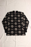 FREEWHEELERS / "MOTOR PSYCLONE ALL OVER PRINT" SET-IN LONG SLEEVE T-SHIRT (#2225028,SHADY BLACK)