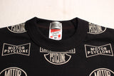 FREEWHEELERS / "MOTOR PSYCLONE ALL OVER PRINT" SET-IN LONG SLEEVE T-SHIRT (#2225028,SHADY BLACK)