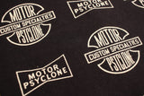 FREEWHEELERS / "MOTOR PSYCLONE ALL OVER PRINT" SET-IN SHORT SLEEVE T-SHIRT (#2225027,SHADY BLACK)