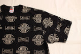 FREEWHEELERS / "MOTOR PSYCLONE ALL OVER PRINT" SET-IN SHORT SLEEVE T-SHIRT (#2225027,SHADY BLACK)