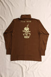 FREEWHEELERS / "N.C.D.U. 7TH NBB" TURTLENECK LONG SLEEVE SHIRT (#2035003,BROWN)