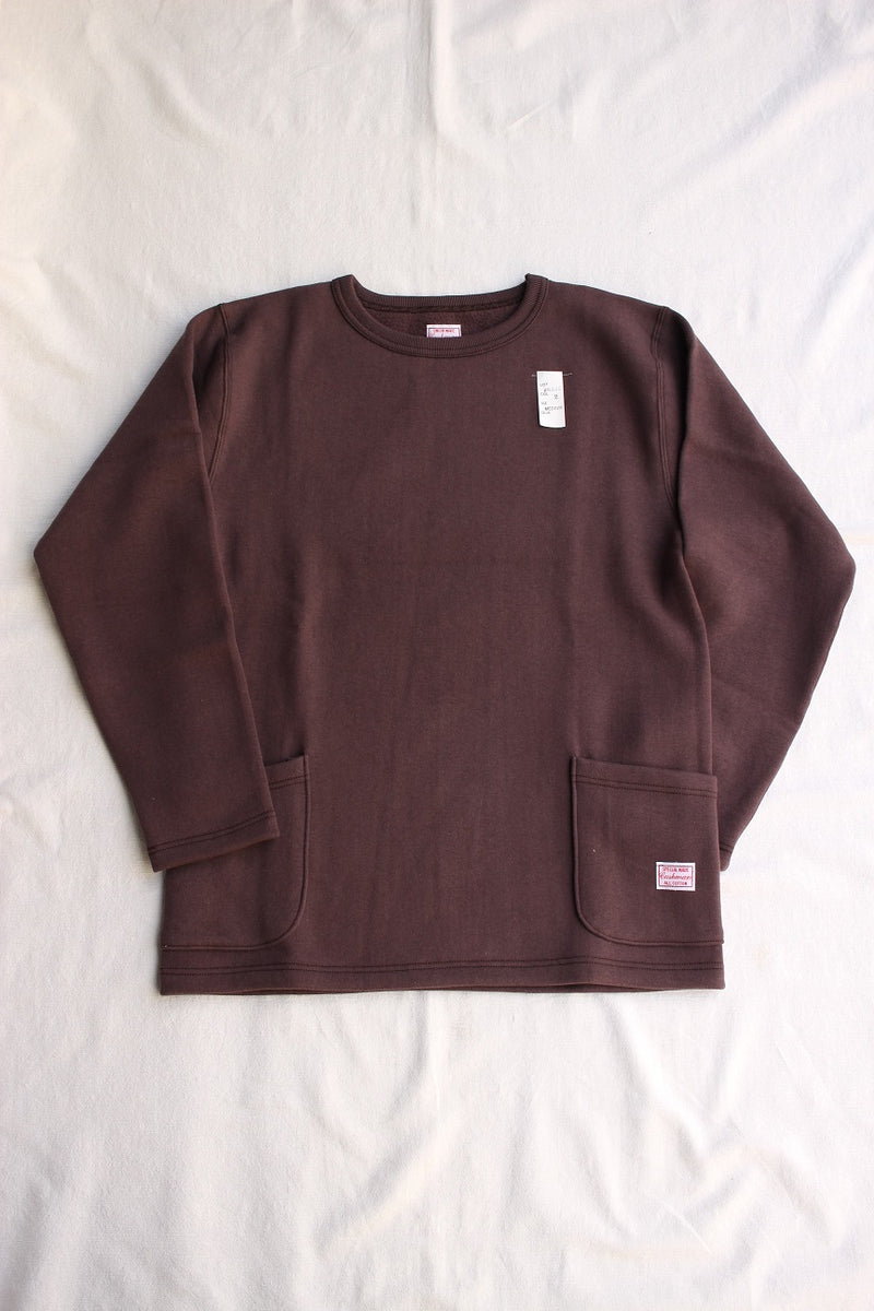 クッシュマン CUSHMAN 26335 SIDE POCKET SWEAT TEE ブラウン-