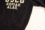 FREEWHEELERS / "U.S.C.G. KODIAK" SIDEWAYS SERIES SET-IN SLEEVE SWEAT SHIRT (#2134005,BLACK)
