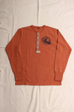FREEWHEELERS / "U.S.NAVAL AMPHIBIOUS BASE" HENLEY NECK LONG SLEEVE SHIRT (#2235002,OLD ROSE)