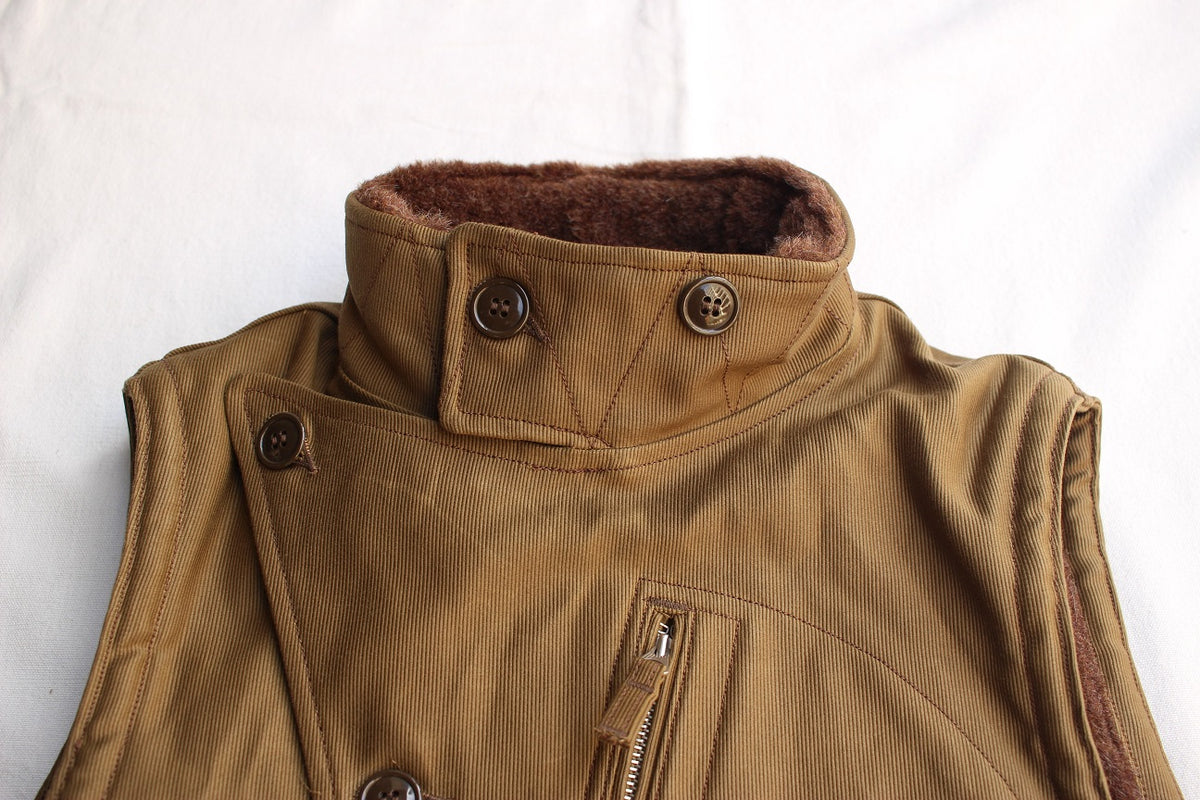 FREEWHEELERS / WINTER AVIATORS' VEST (#2231007,DARK KHAKI BEIGE)