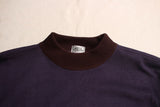 FREEWHEELERS / "#13" COTTON RAYON DOUBLE FACE SWEAT SHIRT (#2534015,FADE NAVY × JET BLACK × STRAW)
