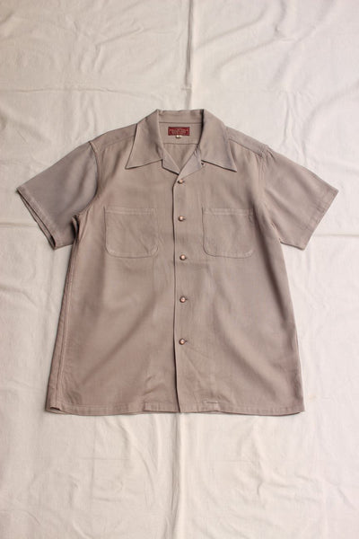 ADJUSTABLE COSTUME / RAYON TWILL S/S OPEN SHIRT (AS-114,GRAY)