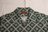 ADJUSTABLE COSTUME / ORIGINAL PRINT OPEN COLLAR S/S SHIRT (AS-139,GREEN)