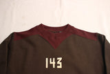 FREEWHEELERS / "BIRNER LAKES MODIFIED" ATHLETIC SWEAT SHIRT (#2534008,DARK OLIVE DRAB × OLD BROWN)