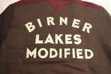 FREEWHEELERS / "BIRNER LAKES MODIFIED" ATHLETIC SWEAT SHIRT (#2534008,DARK OLIVE DRAB × OLD BROWN)