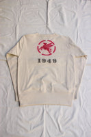 FREEWHEELERS / "BONNEVILLE" DOUBLE V SWEAT SHIRT (#2434005,DRY CREAM)