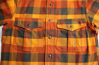 FREEWHEELERS / "Baldy Gus" MECHANIC SHIRT (#2333005,DARK GOLD × DARK ORANGE × DARK OLIVE)