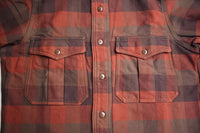 FREEWHEELERS / "Baldy Gus" MECHANIC SHIRT (#2433006,RED BROWN × DARK BROWN × DARK KHAKI OLIVE)