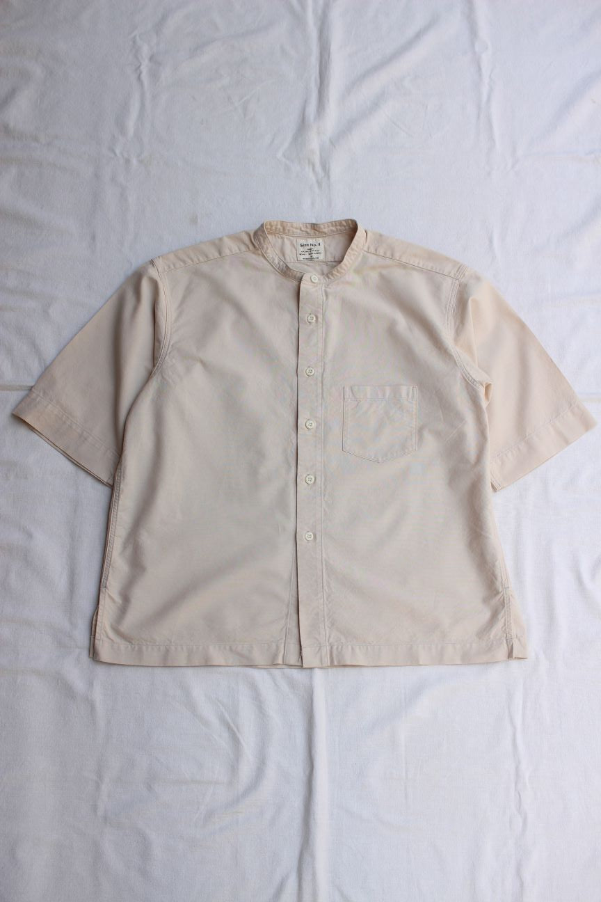 WORKERS / Band Collar Short Sleeve (Ecru Supima OX) – McFly