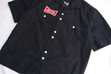 FREEWHEELERS / "ELITE" Benny OPEN-COLLARED SHORT SLEEVE SHIRT (#2423004,RUDE BLACK)