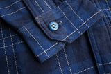 FREEWHEELERS / "Blystone" MECHANIC SHIRT (#2433005,DARK VENETIAN BLUE × DARK NAVY × BEIGE)